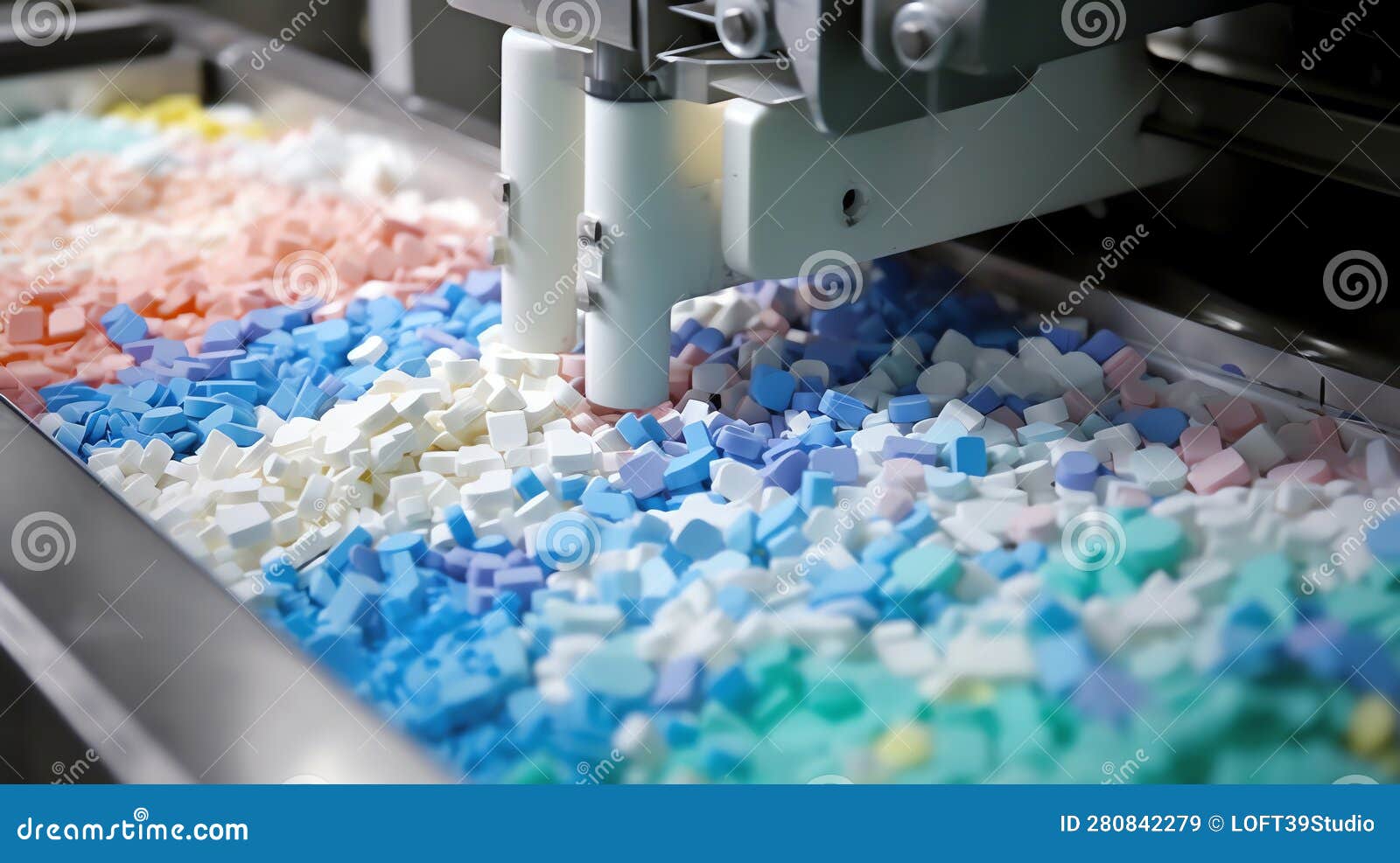 921_Plastic_granulate_in_3 stock illustration. Illustration of