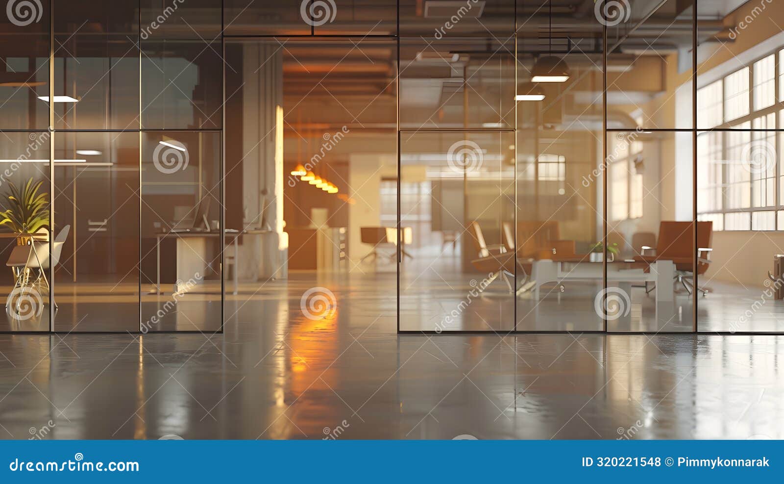 generative ai in a setting of modern glasswalled business startup offices the open airy workspace reflects a conte
