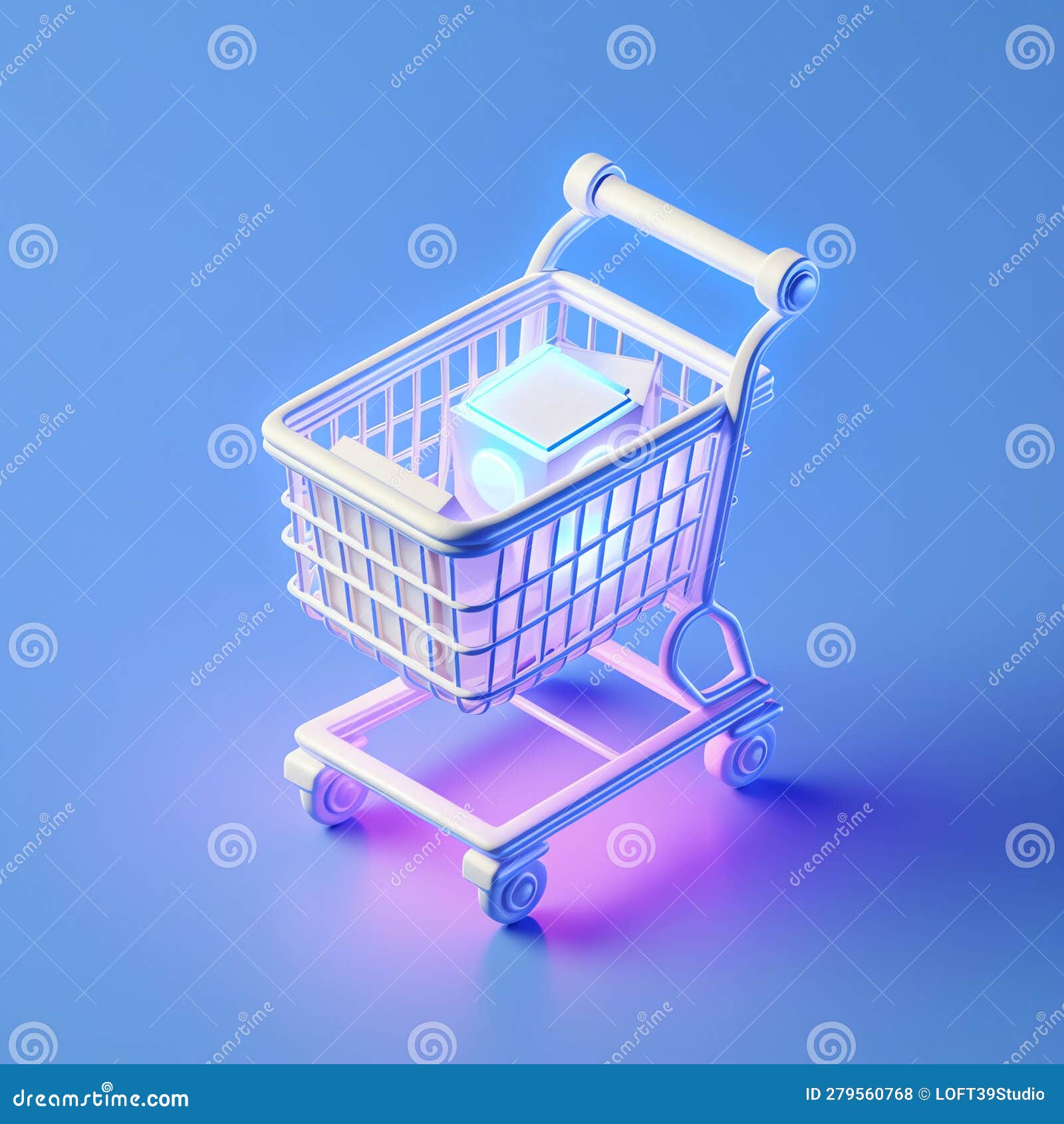 Generative AI Shopping Cart- Stock Illustration - Illustration of ...