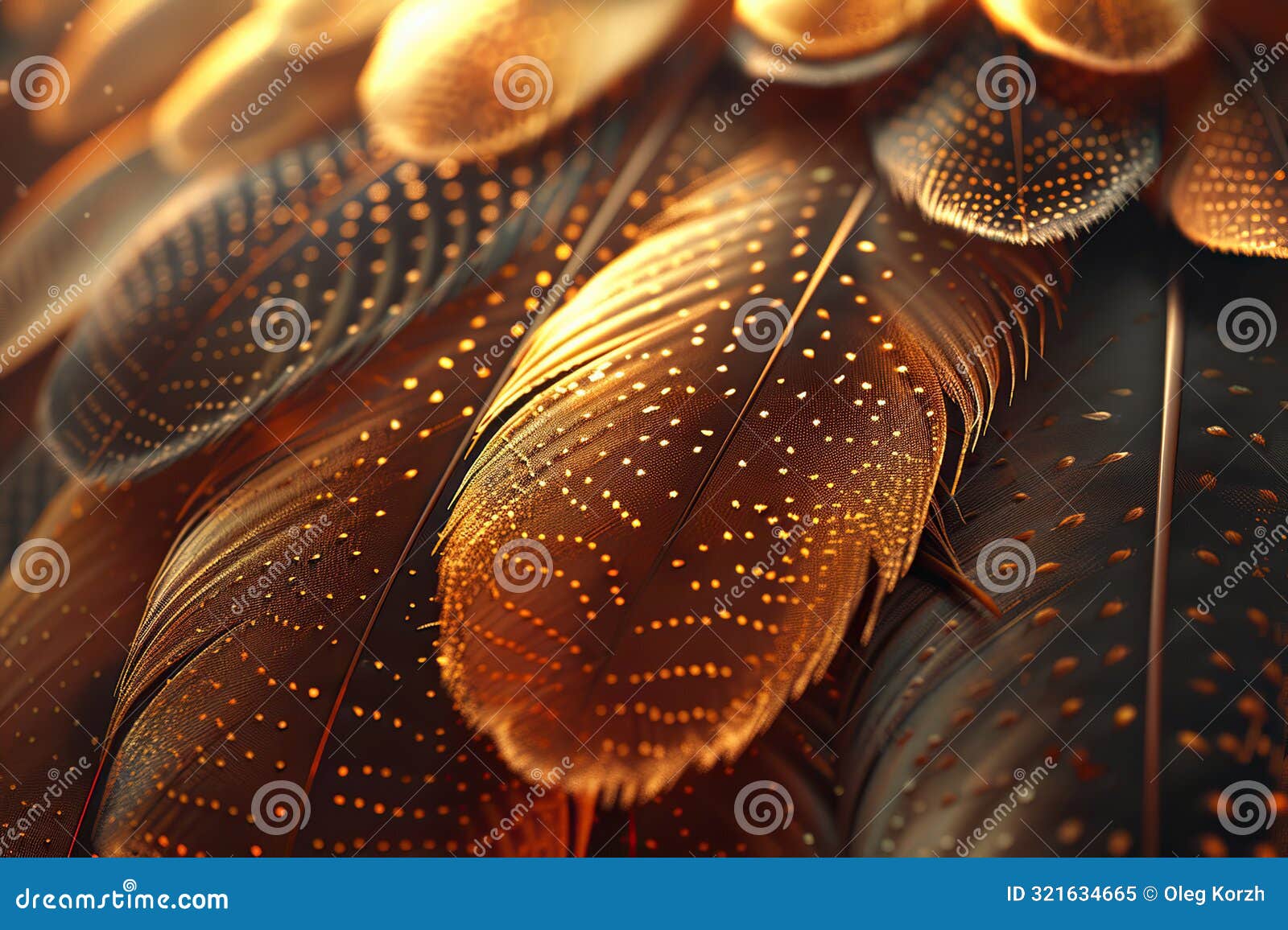 generative ai on theme of beautiful texture bird feather for  natural abstract background