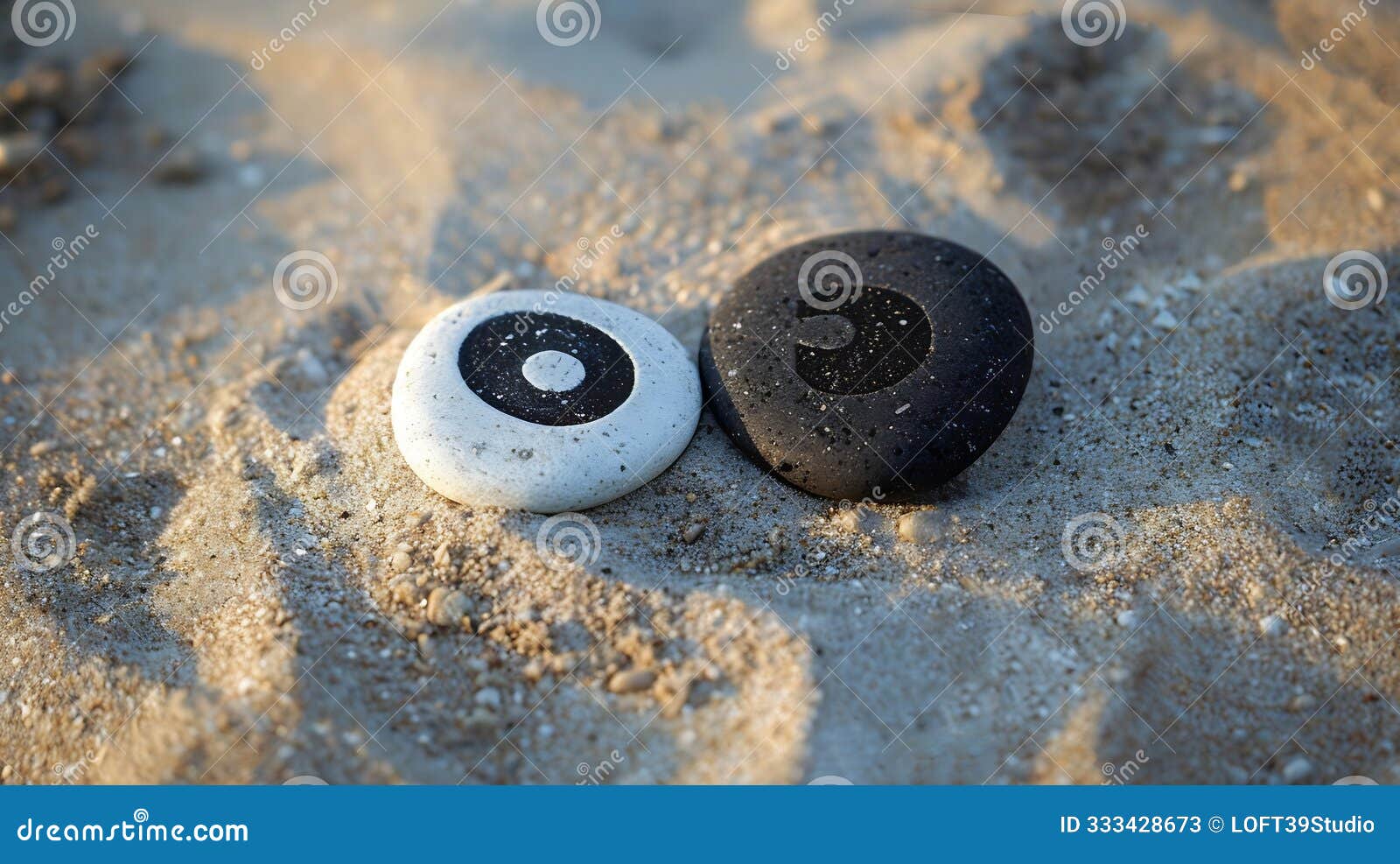 generative ai the yin and yang  balance good and evil stone garden for meditation japanese zen concept buddh