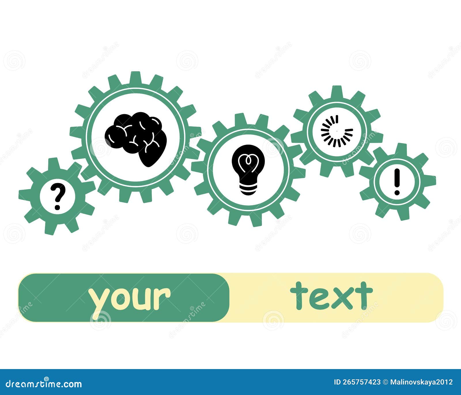 Generator Business Idea Concept Stock Vector Illustration of gear, occupation 265757423