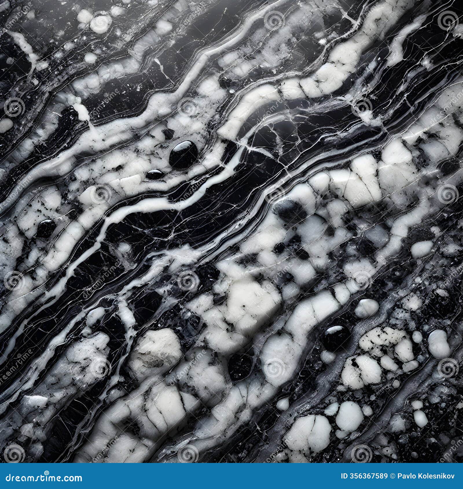 black and white marble surface showing elegant veins and speckles
