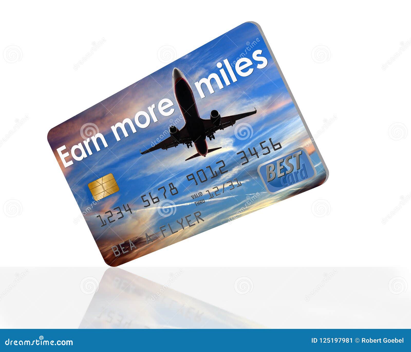 Credit Card That Rewards Users With Airline Miles And Points Stock Image Image Of Used Logos 125197981