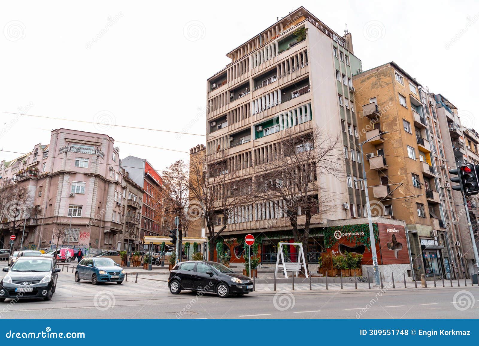 Generic Architecture and Street View from Belgrade, Serbia Editorial Stock Photo Image of