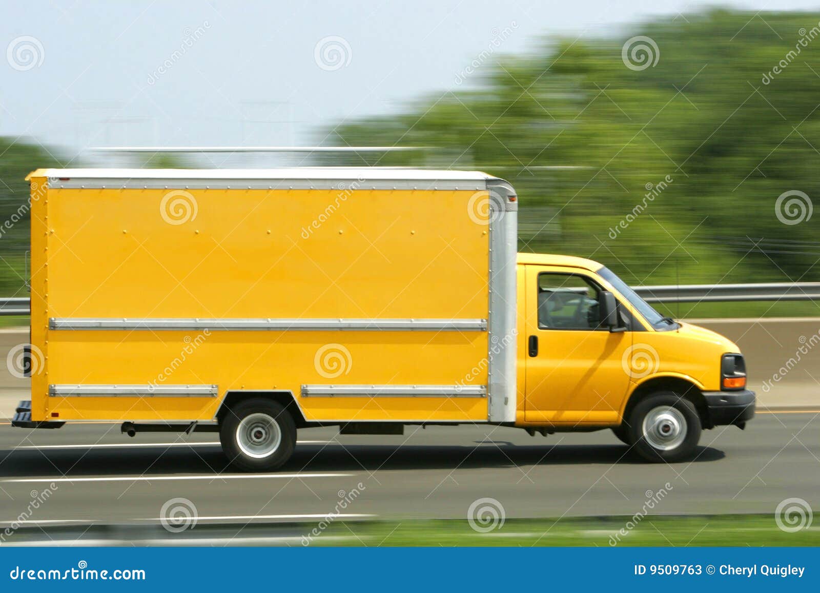 Generic Bright Yellow Van\/Truck Stock Photos  Image: 9509763