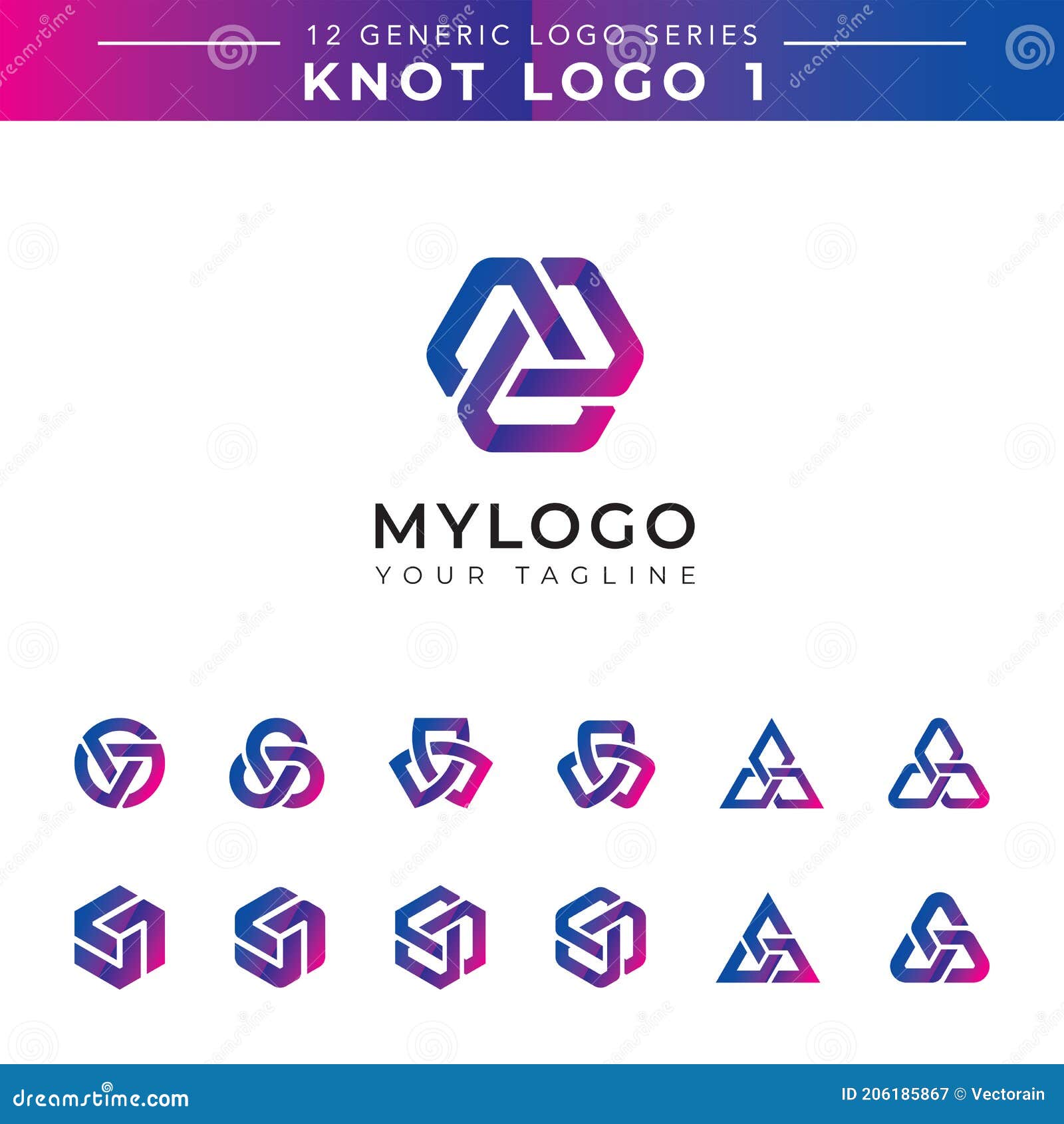 12 generic logo series: infinity knot logo template 1