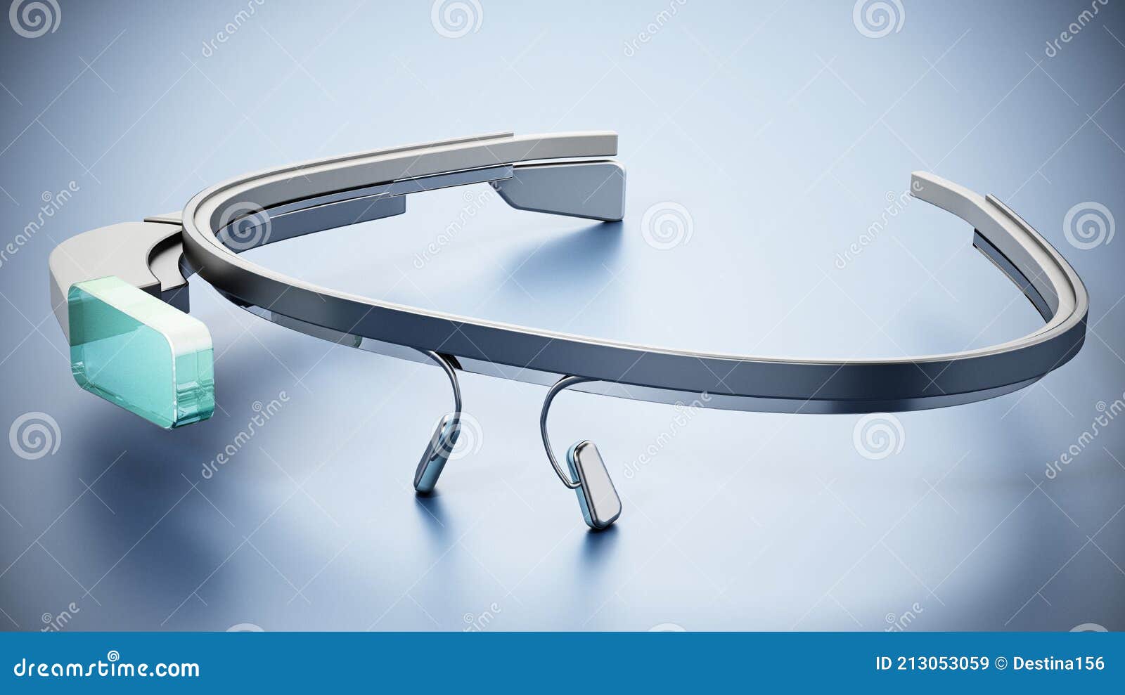 Generic Wearable Augmented Reality Smart Glasses. 3D Illustration Stock