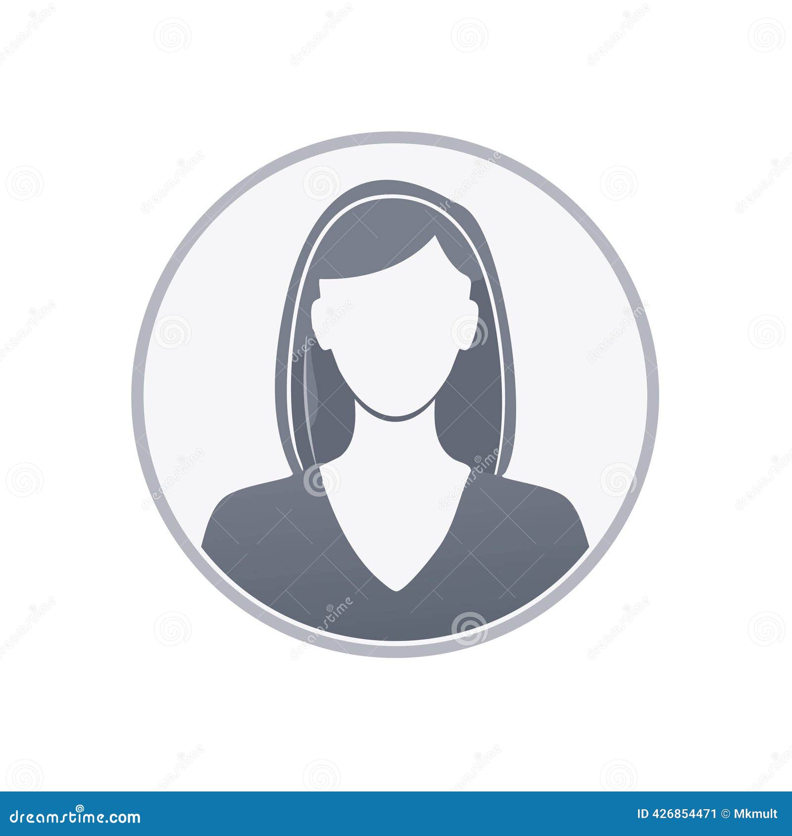 Generic Woman Avatar Silhouette Profile Head Isolated Against White Stock  Illustration - Illustration of graphic, design: 426854471, image size:1600x1690