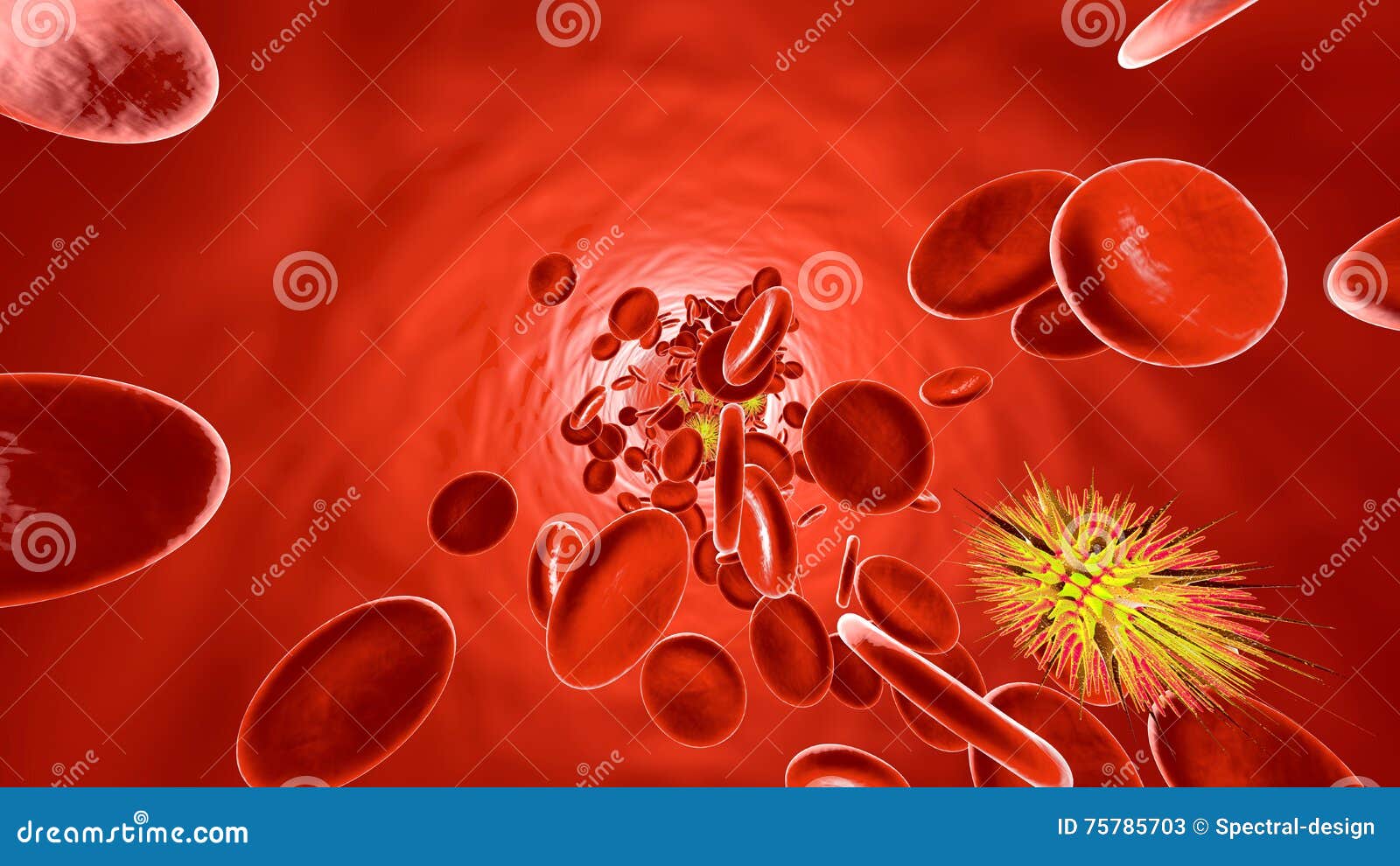 Een generisch Virus die in de bloedsomloop drijven r