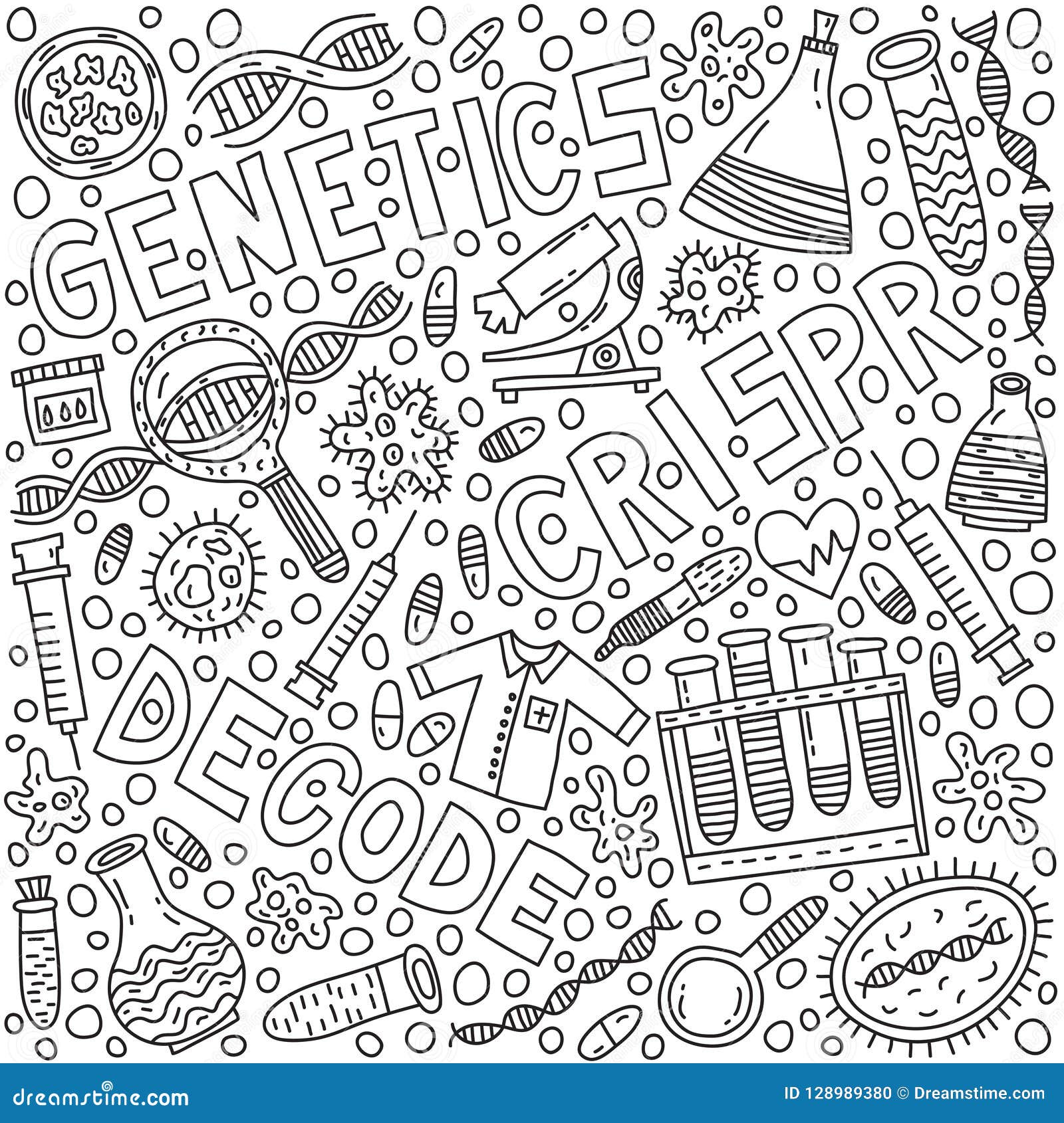 Doodle Illustration Stock Vector Illustration of medicine