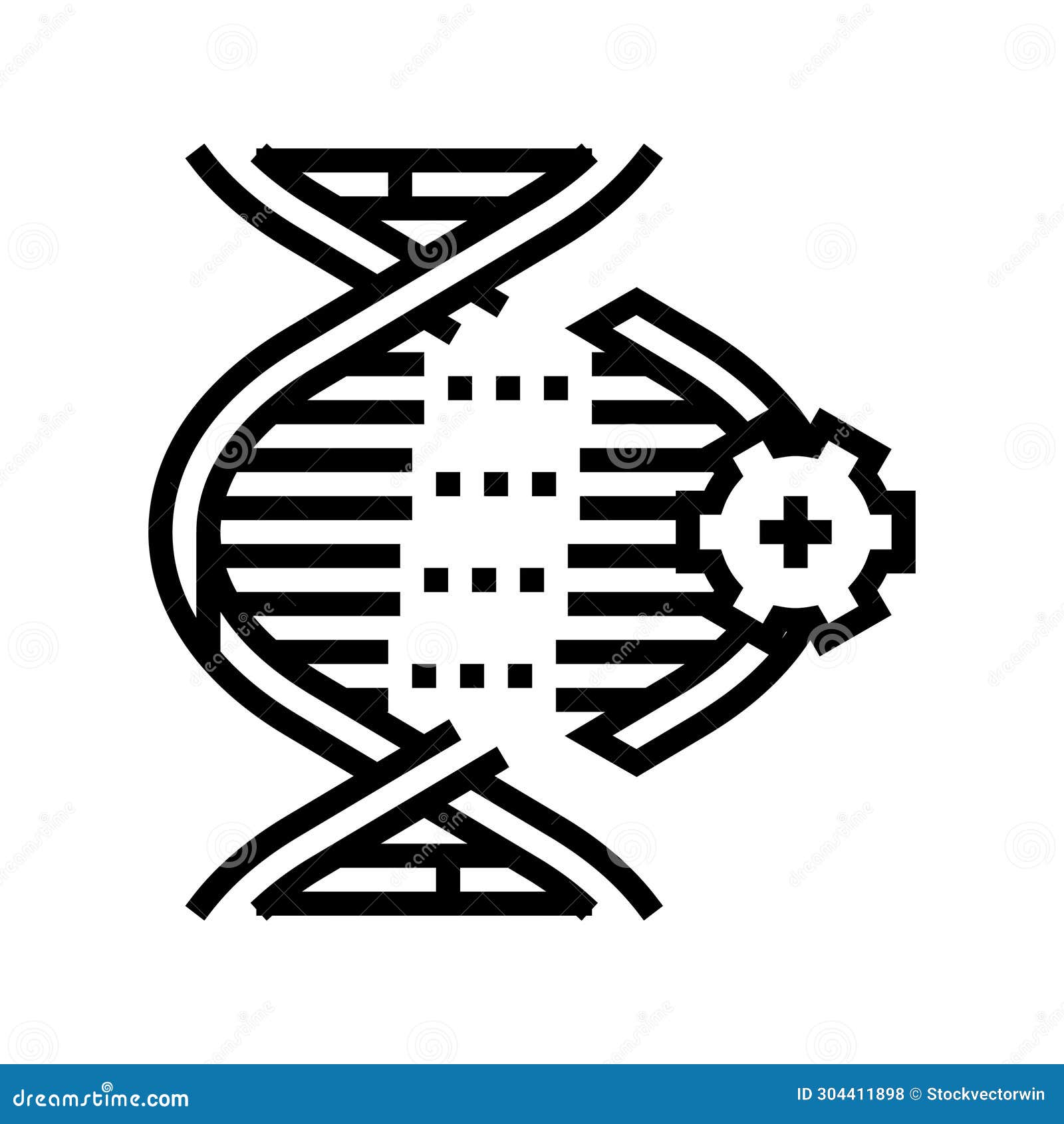 Genetic Modification Cryptogenetics Line Icon Vector Illustration Stock  Illustration - Illustration of telecom, gene: 304411898