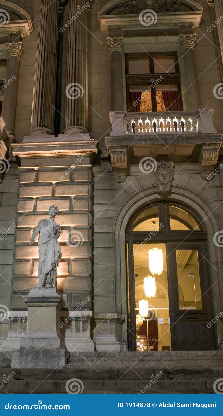 Geneva Grand Theatre stock photo. Image of geneva, statue 1914878