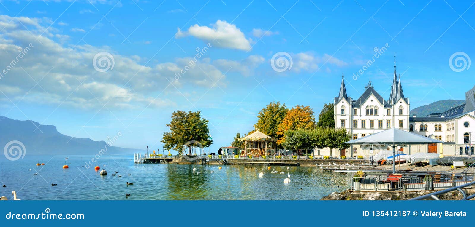 geneva lake in vevey. vaud canton, switzerland
