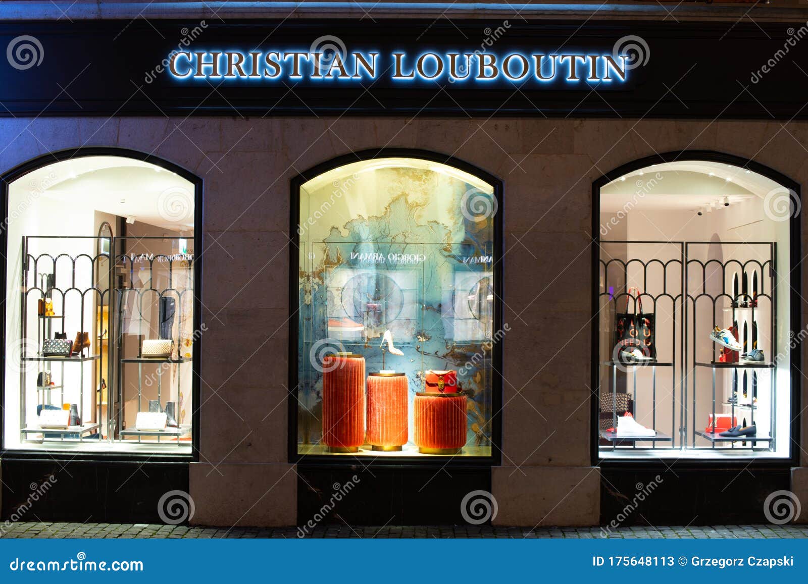 Christian Louboutin Window Store, Shoe Salon with High-end Stiletto  Footwear, Handbags on Display for Sale, Exposition Editorial Stock Photo -  Image of laboutin, city: 175648113