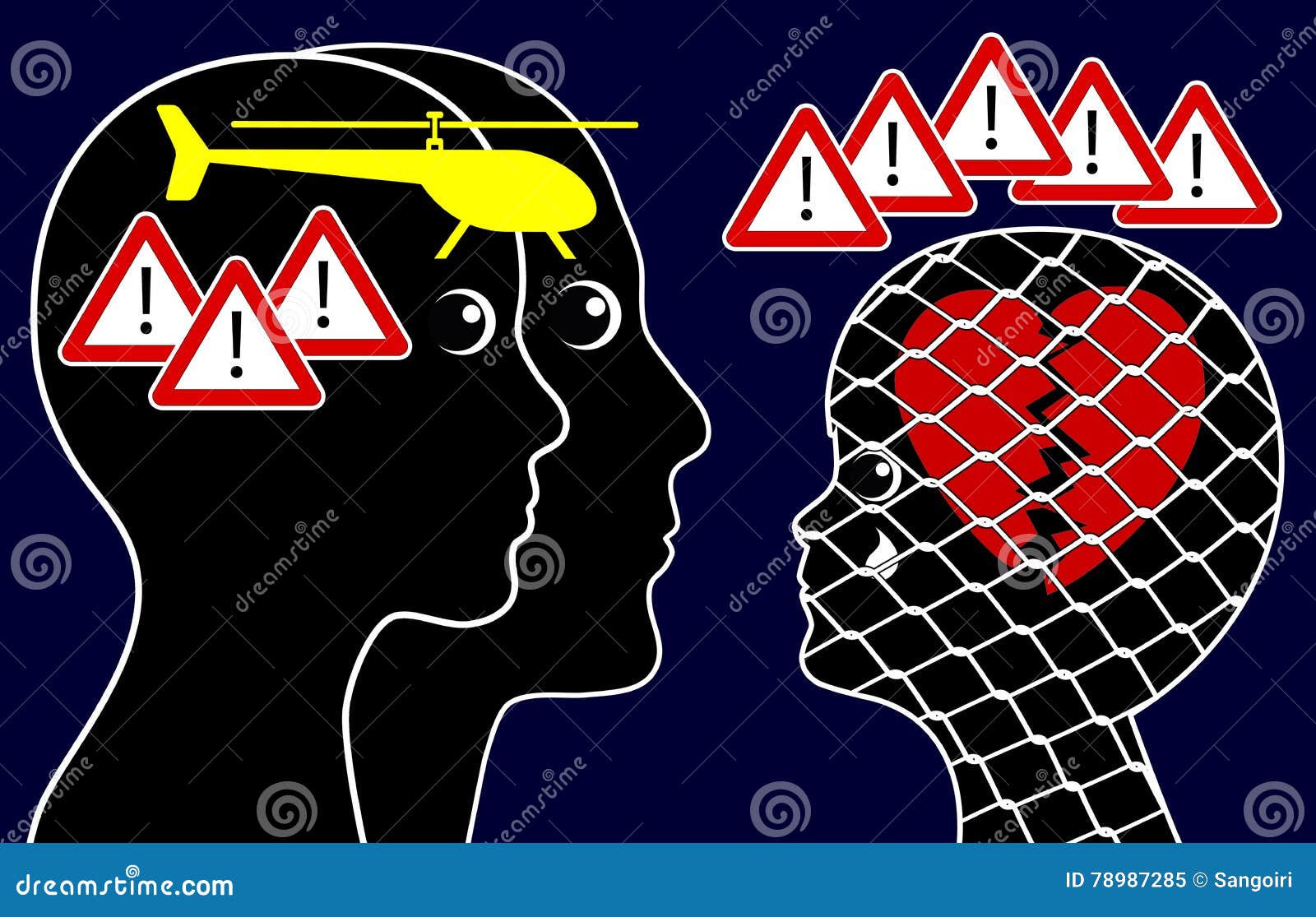 Genitori Possessivi Dell Elicottero Illustrazione Di Stock Illustrazione Di Video Dipendenza