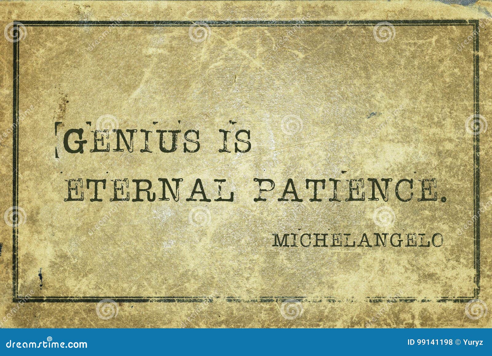 genius is patience michelangelo