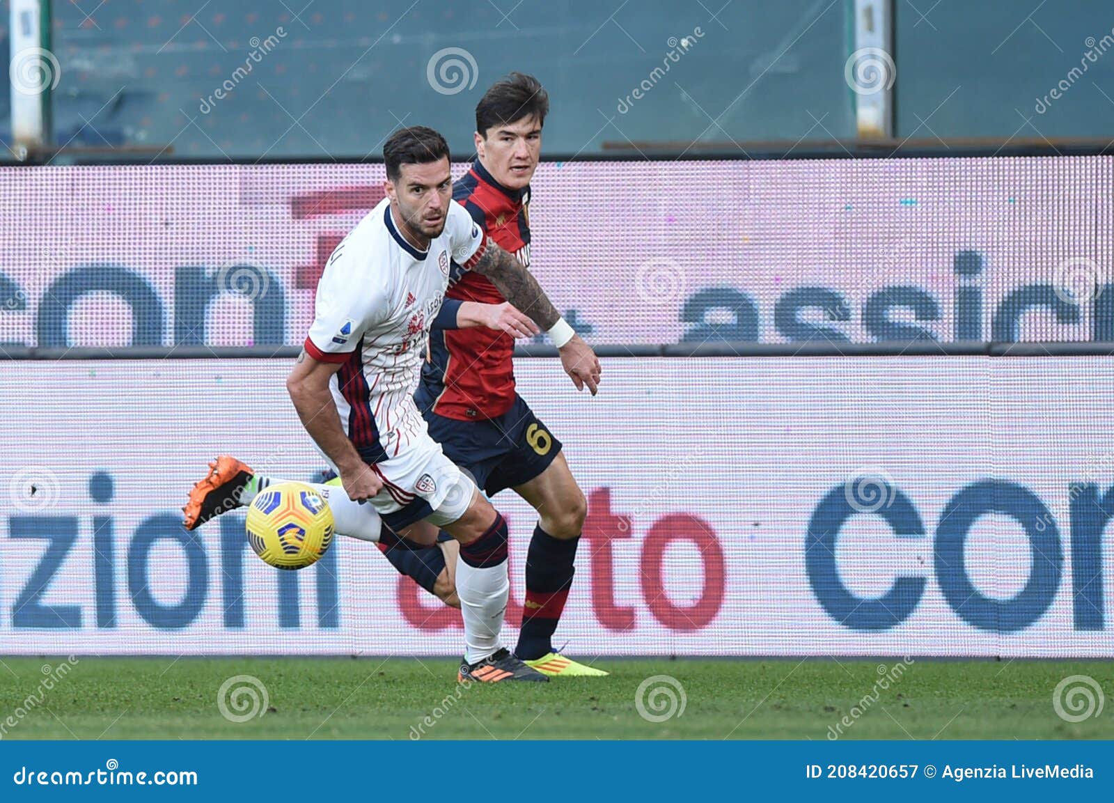 Genoa CFC Vs Cagliari Calcio Editorial Photography - Image of