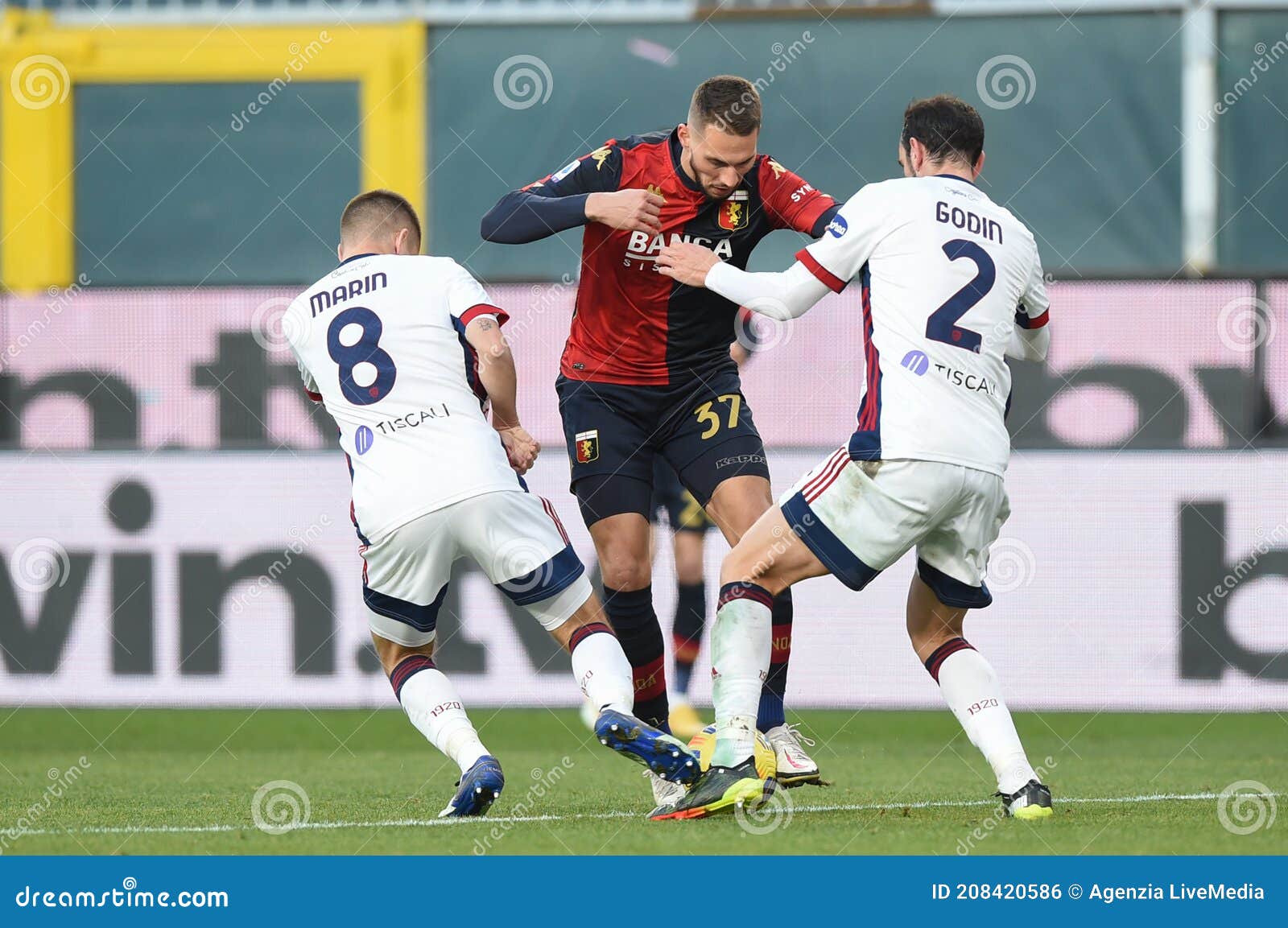 Genoa CFC Vs Cagliari Calcio Editorial Photo - Image of marin