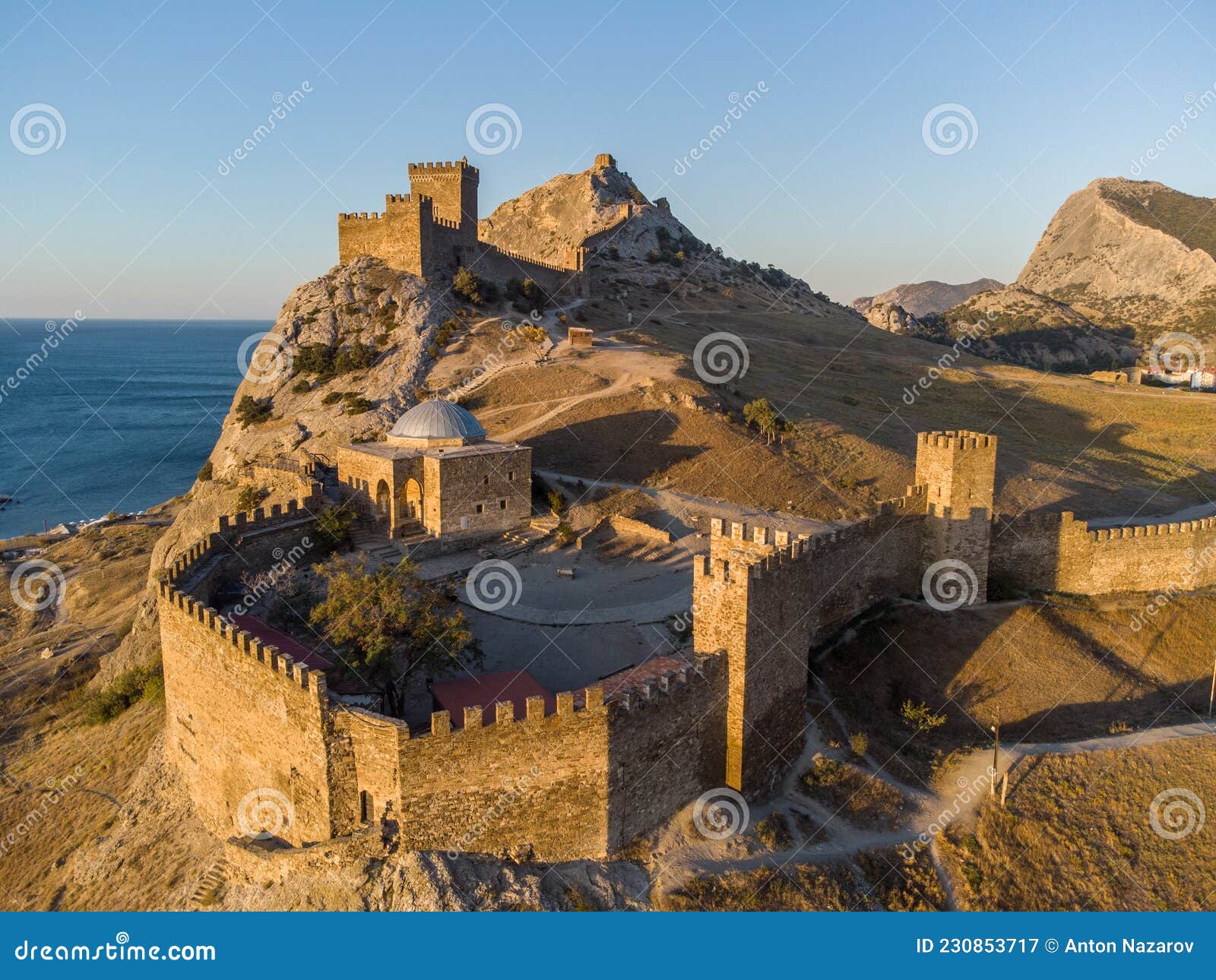 Genoese Fortress - One of the Three Surviving Medieval Fortresses on the  Crimean Coast Stock Image - Image of landscape, drone: 230853717