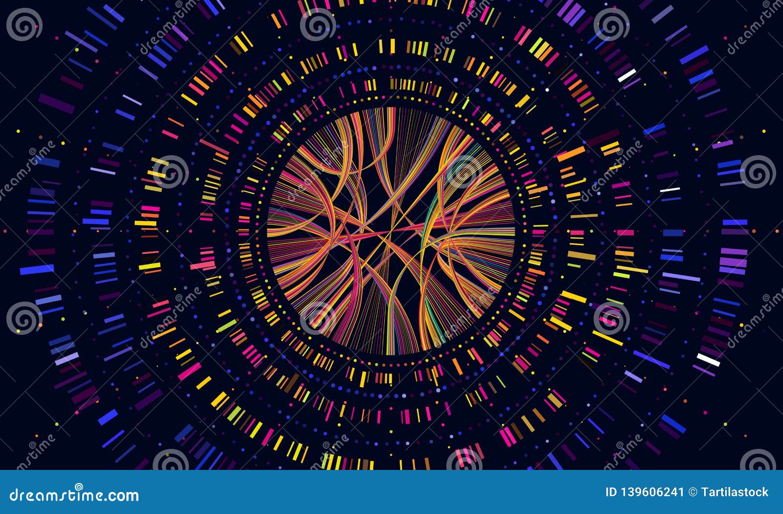 genome data. genetics sequence barcode visualisation, dna test and genetic medical sequencing map  concept