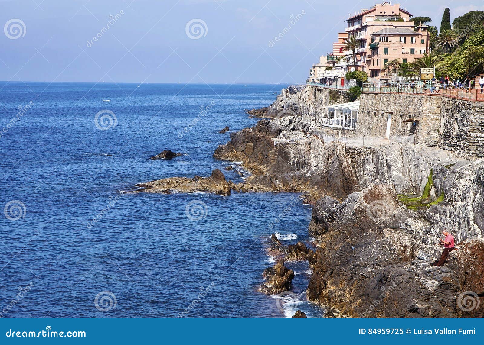 Genova-Nervi - Sea Promenade Anita Garibaldi Editorial Image