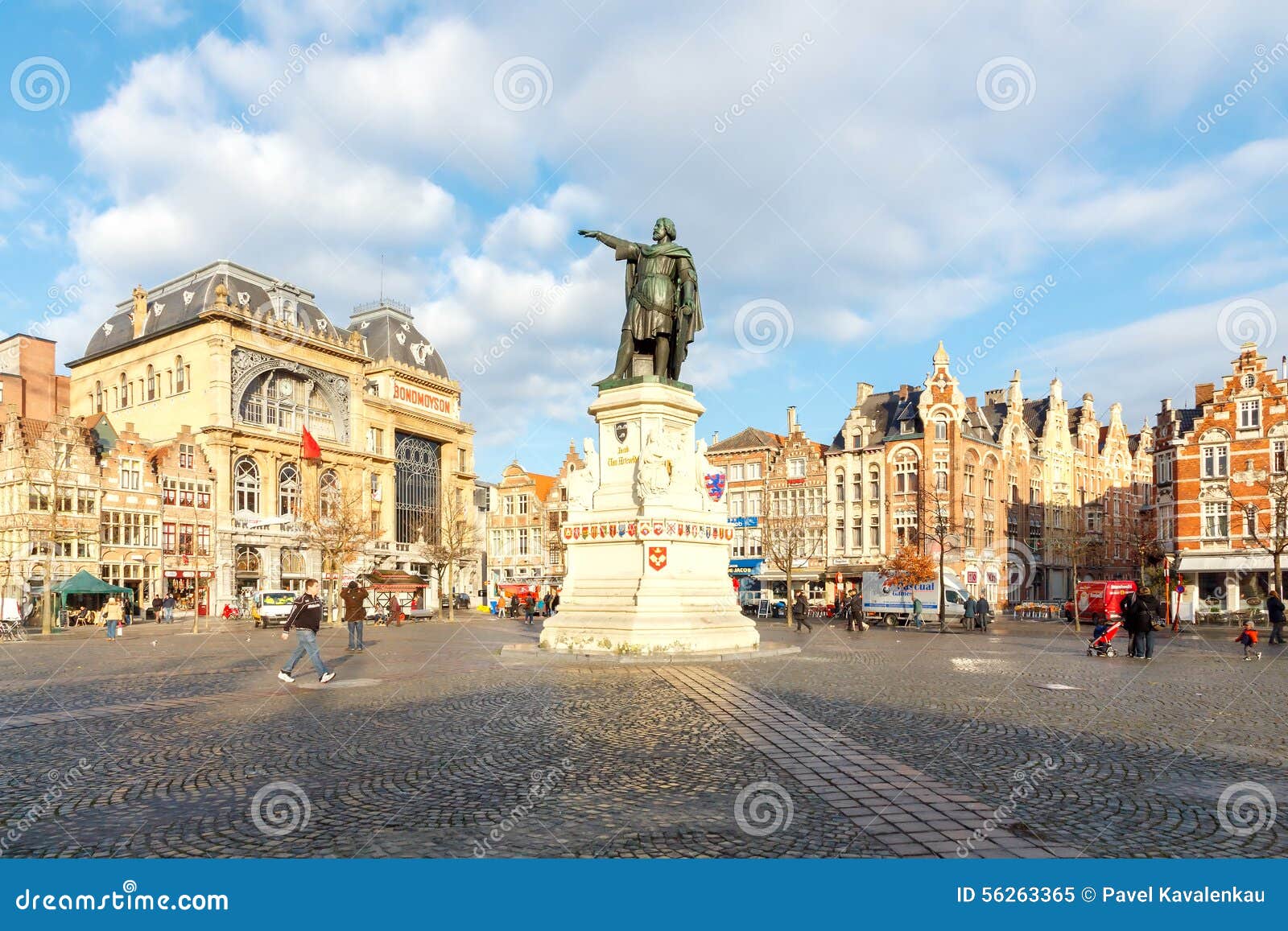 Gent. Monument To Jacob Van Artevelde. Editorial Image - Image of ...