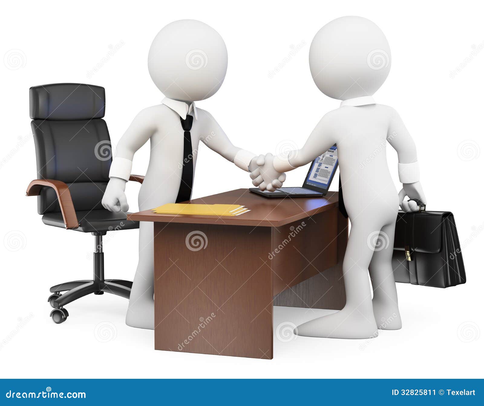 Gente Blanca 3D. Negocio Imagen de archivo Imagen 32825811