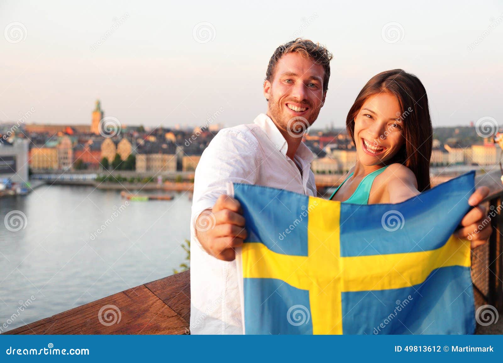 Threadrock para hombre con capucha Sudadera sueca Estocolmo Bandera De Suecia