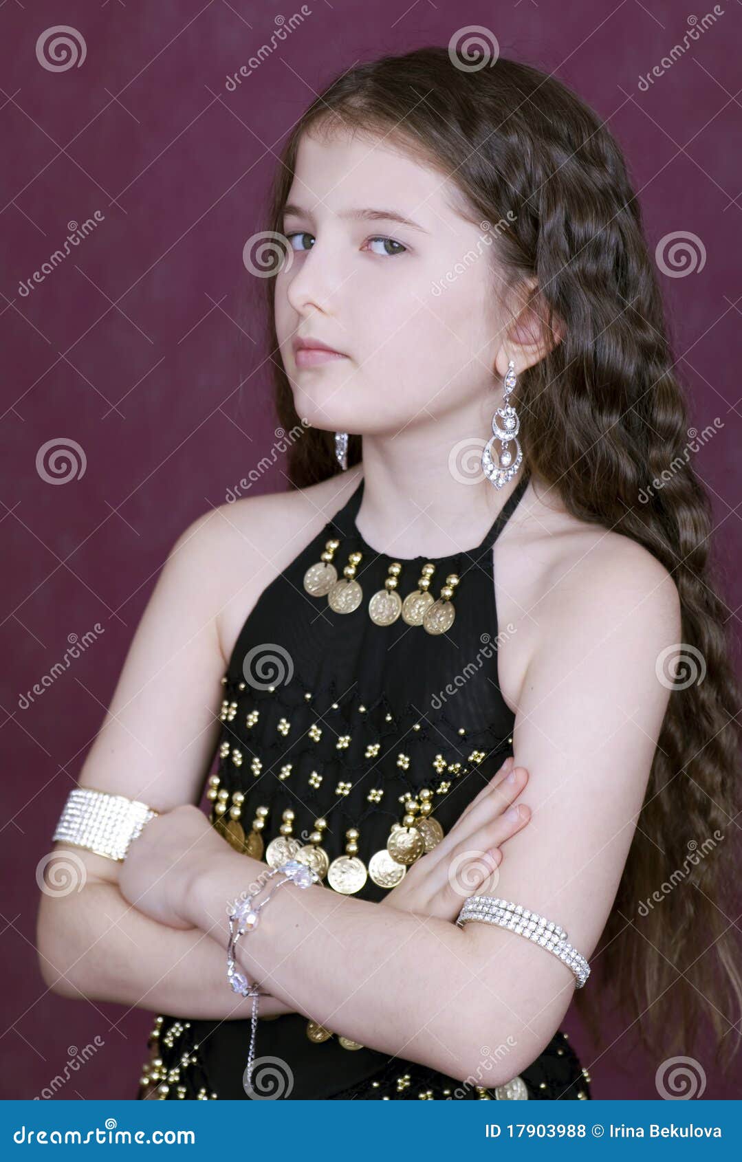 Gentille fille hautaine photo stock. Image du ornement 17903988