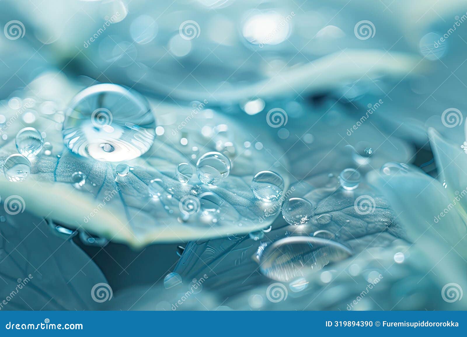 gentle, abstract water droplet s in light blue, izing hydration and health