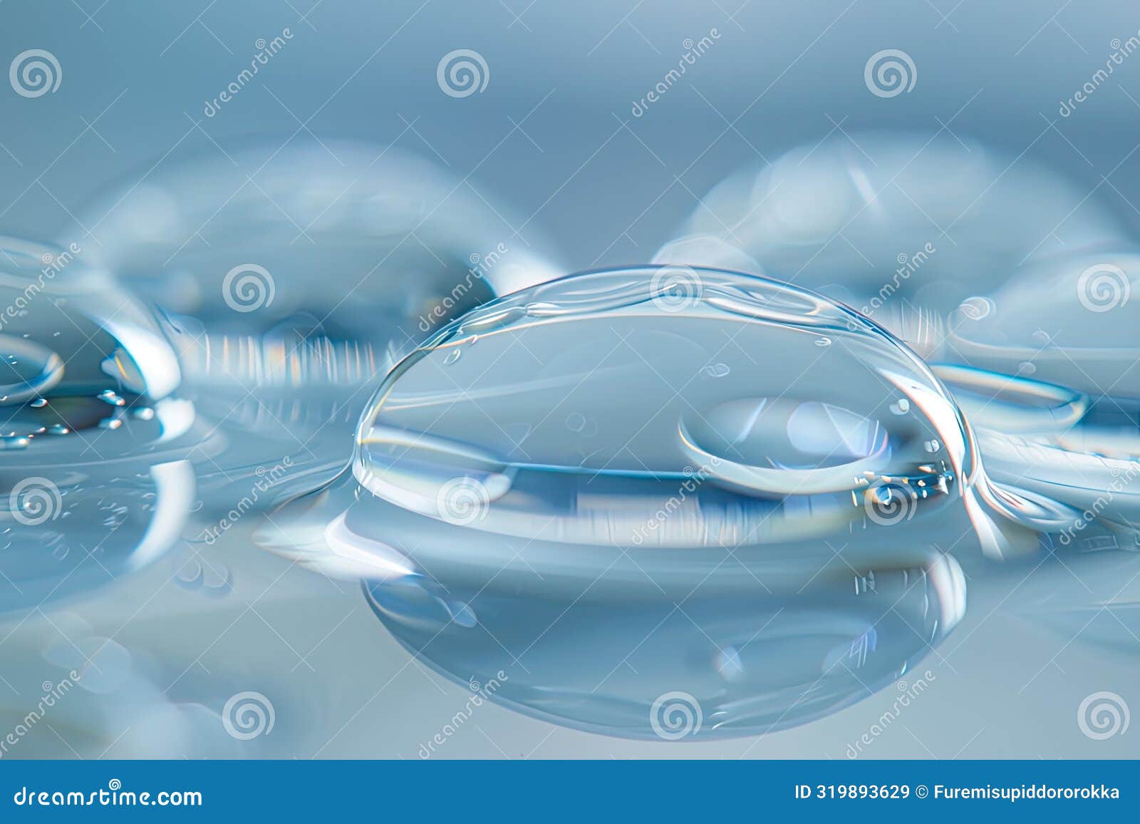 gentle, abstract water droplet s in light blue, izing hydration and health