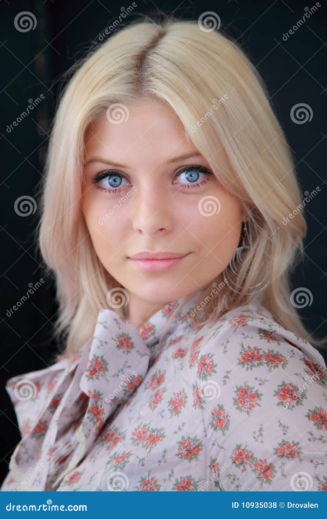 The Gentle Blonde With Blue Eyes Stock Photo - Image: 10935038