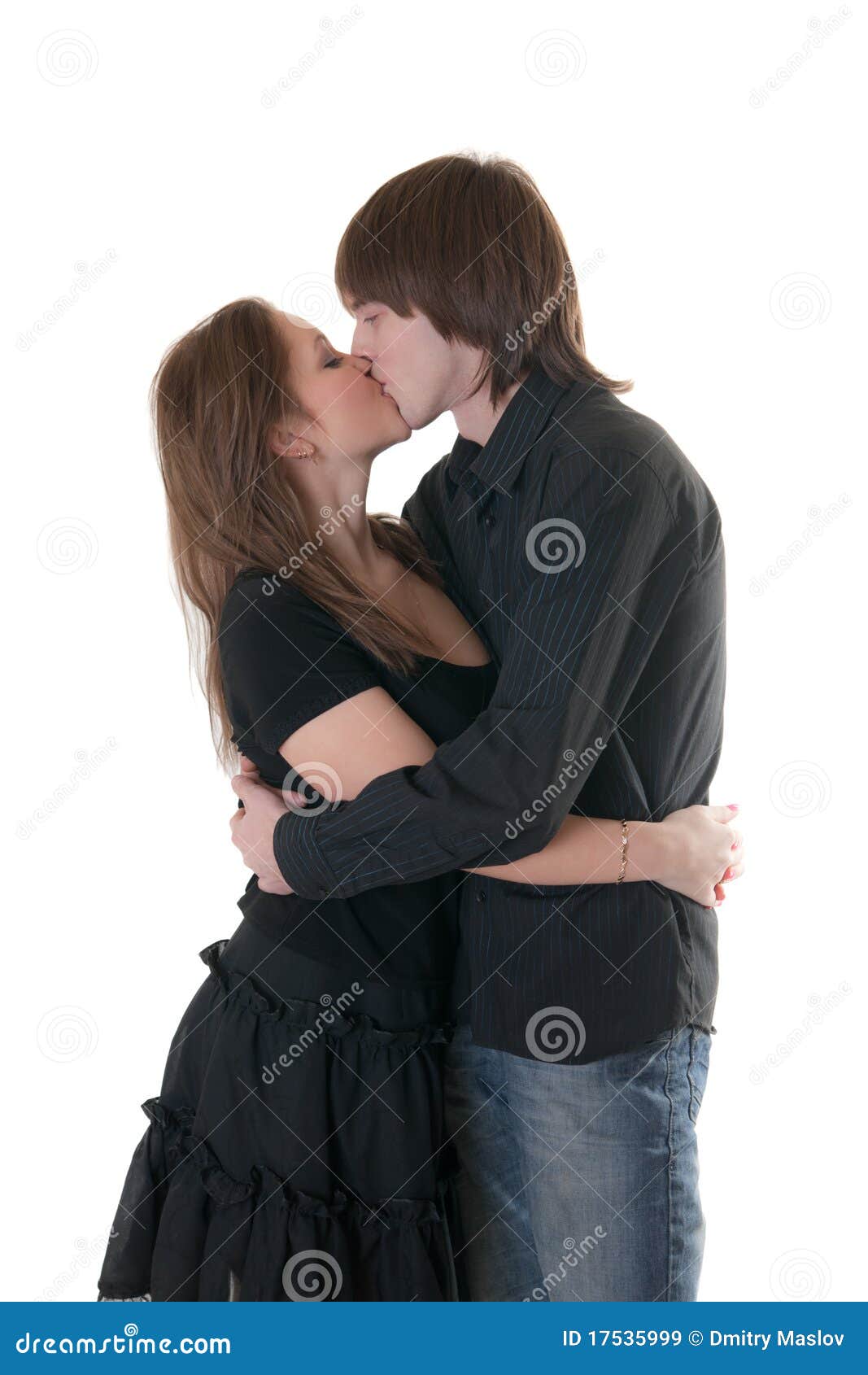 Gentle kiss stock image. Image of love, studio, attractive 17535999