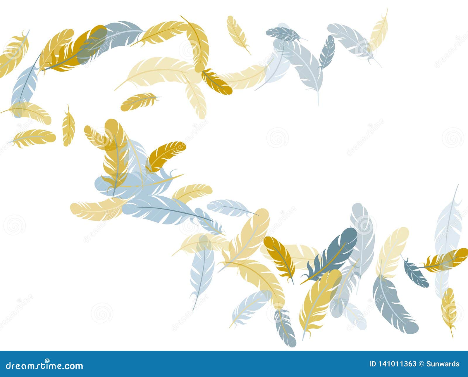 Download Flying Feather Elements Airy Vector Design. Stock Vector ...