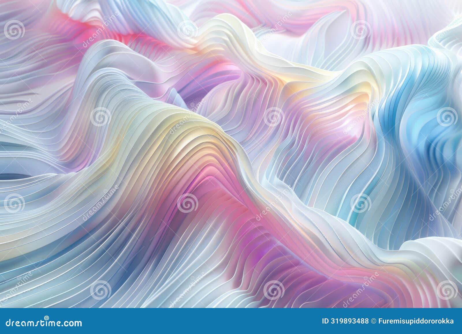 gentle wave patterns in pastel colors, creating a sense of calm and wellness