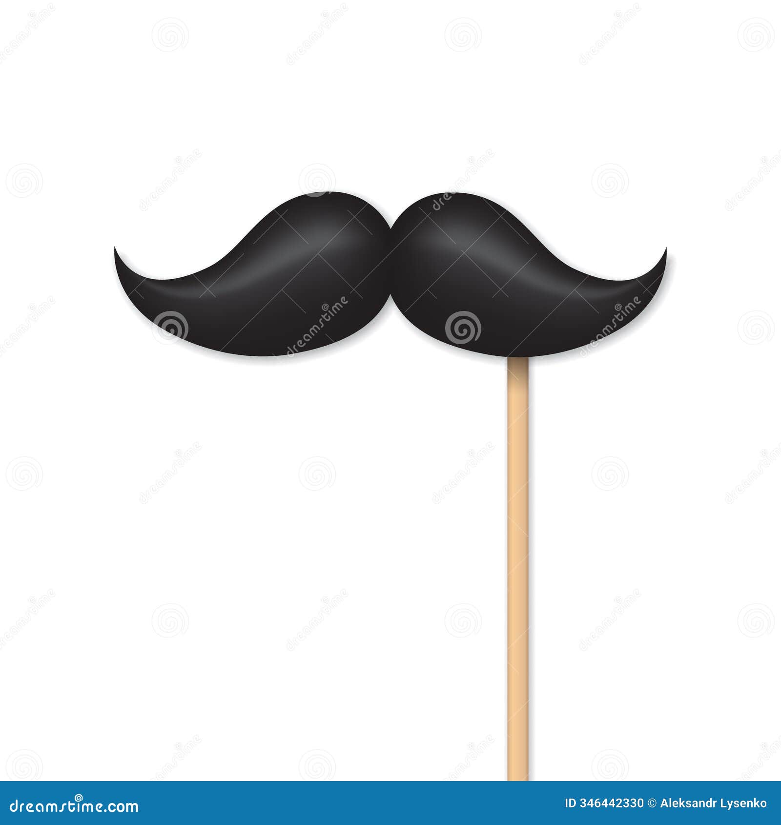 gentleman mustache icon in flat style. whisker hairstyle   on  background. moustache sign business