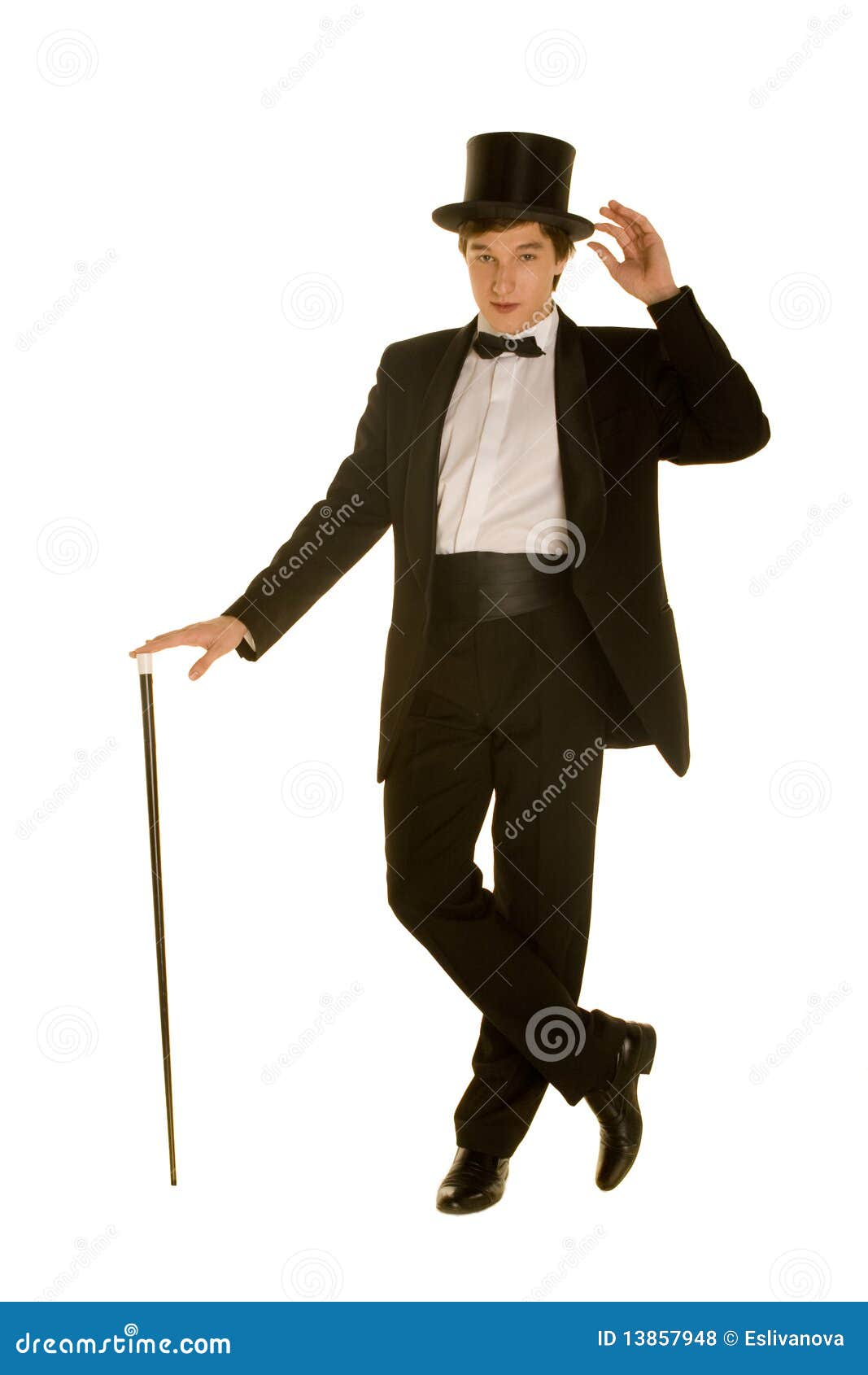Twisted albue Figur Gentlemen in Suit with Top Hat and Cane Stock Photo - Image of classic,  fashion: 13857948