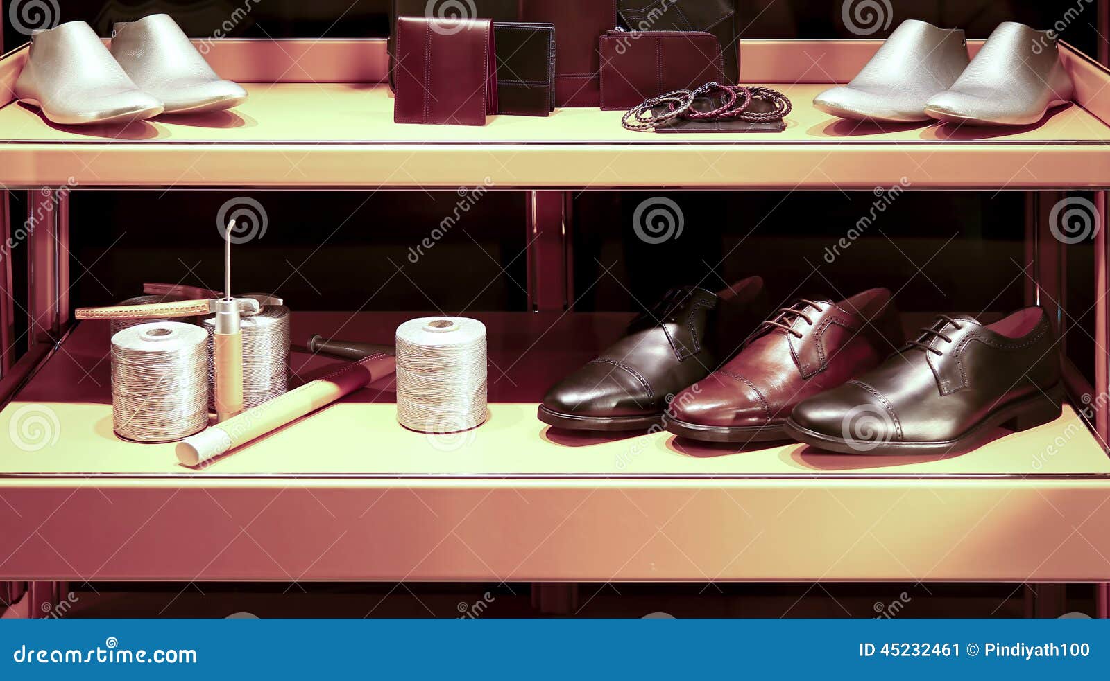 Genuine Leather Shoes and Accessories Stock Image Image of fashion