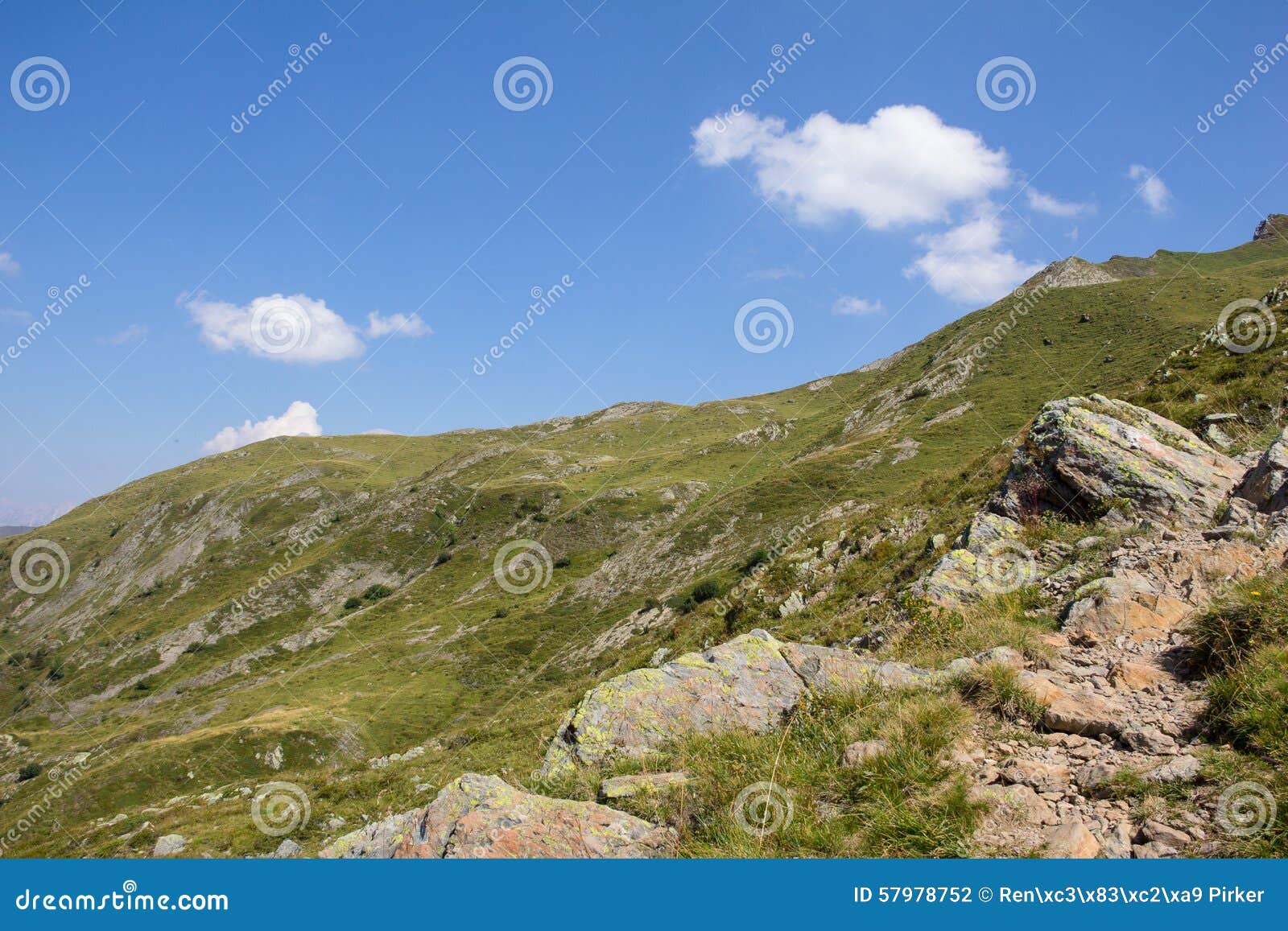 Geo Trail Wolayersee Hiking In Lesachtal Carinthia Austria Stock Photo ...