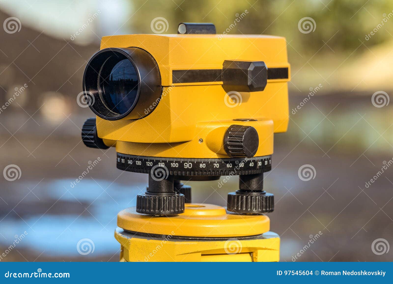 Geodetic optical level stock photo. Image of alidade 97545604