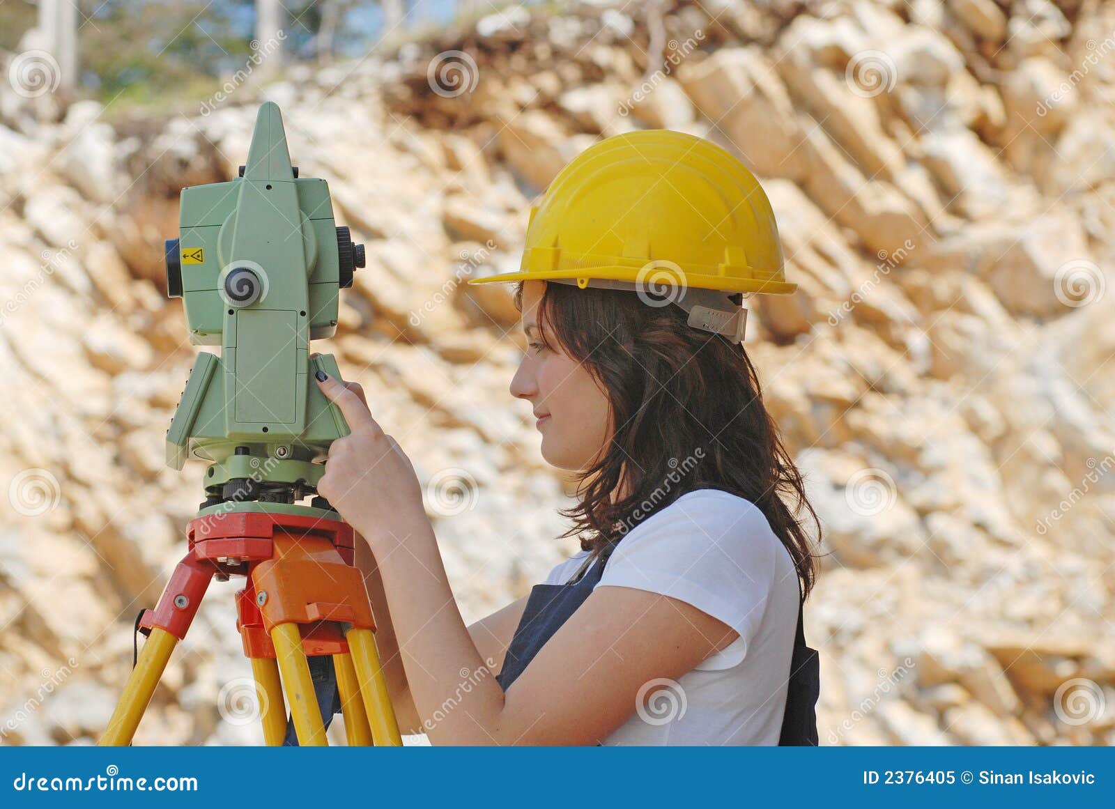 Geodetico immagine stock. Immagine di tester, espressione 2376405