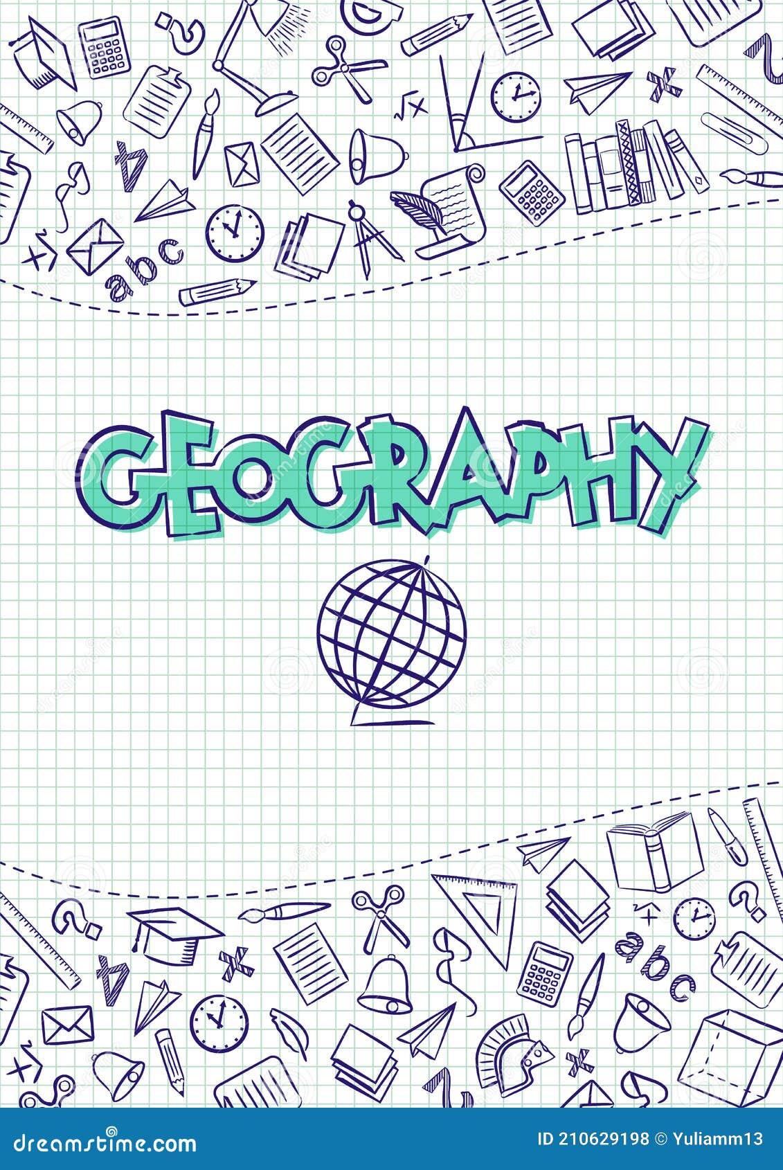 Geografía. Portada Para Un Cuaderno Escolar O Libro De Texto De Geografía  Ilustración del Vector - Ilustración de estudiante, folleto: 210629198