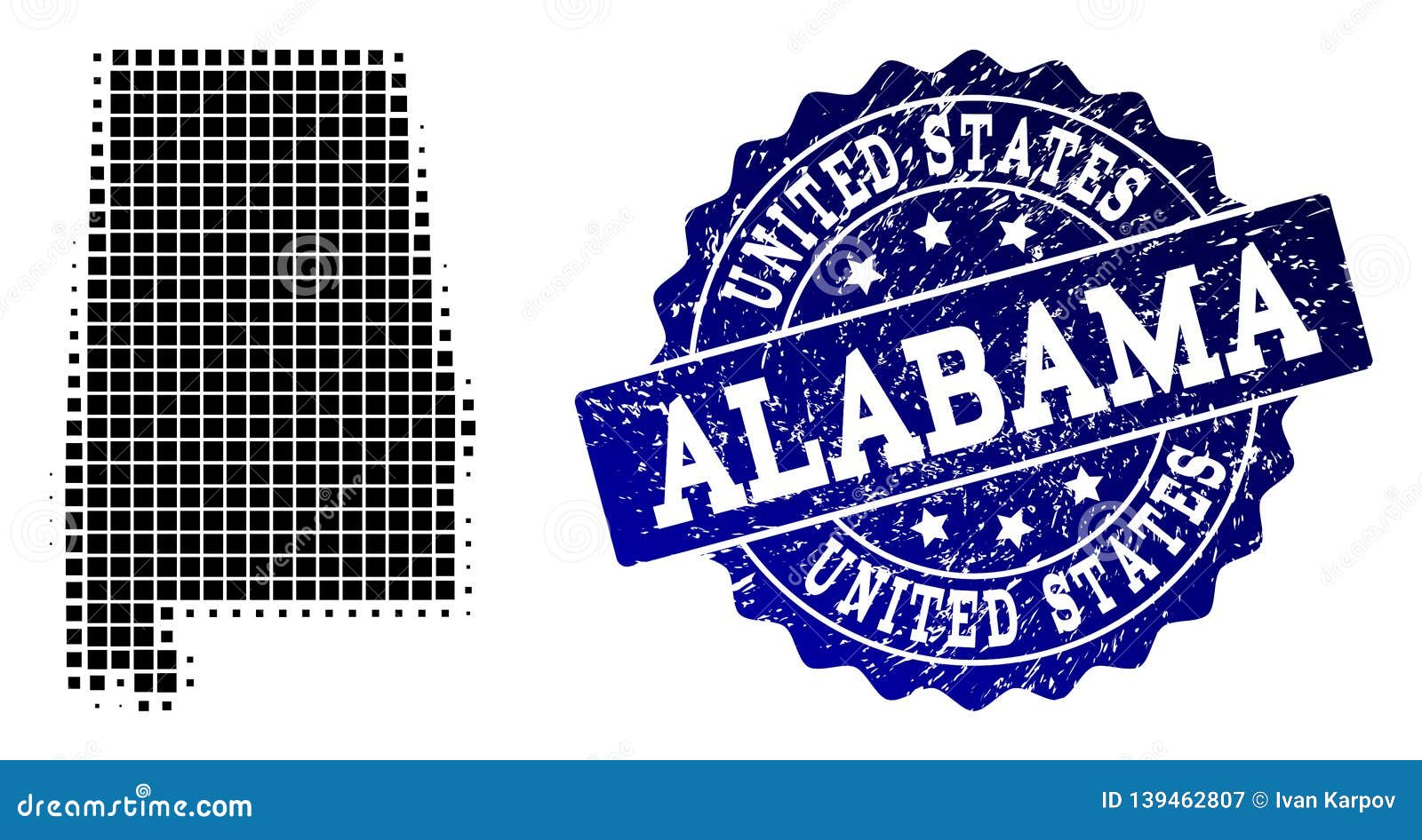 Фото штампов пиксельное. State of Alabama symbol elements. Make you state