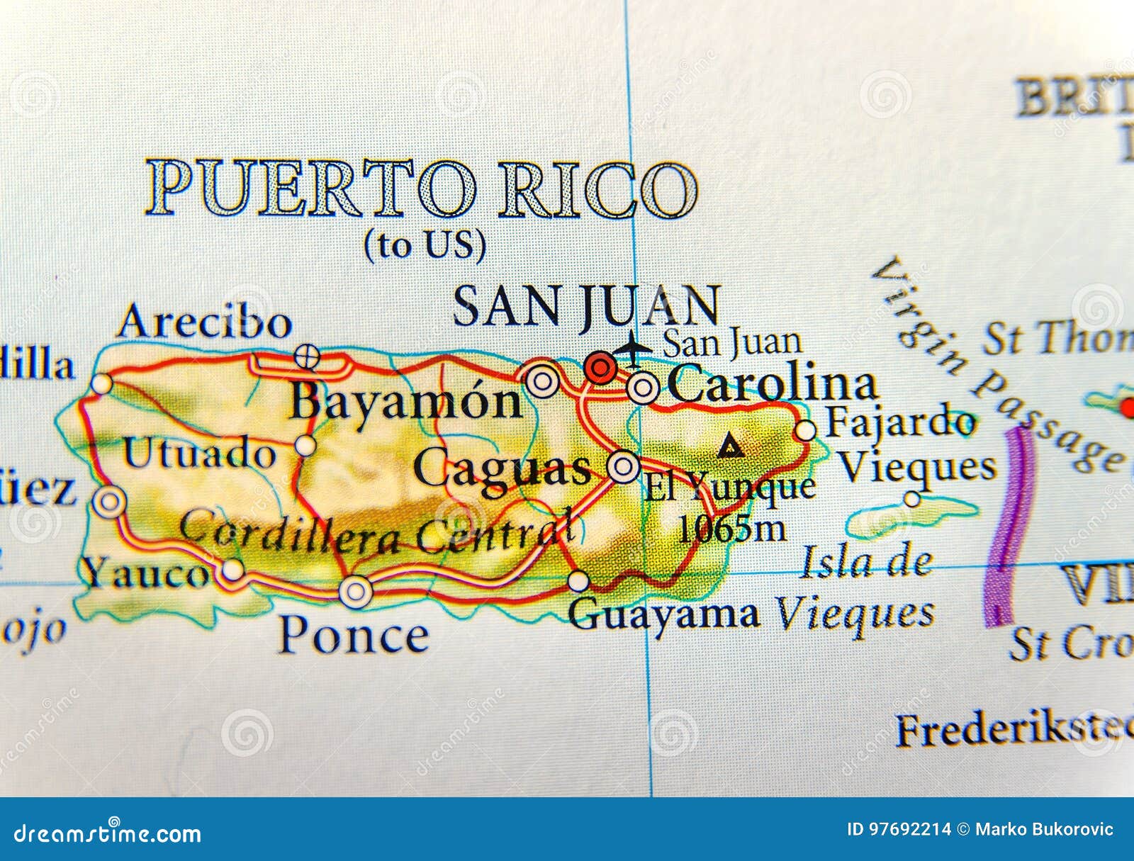 arecibo and san juan puerto rico map