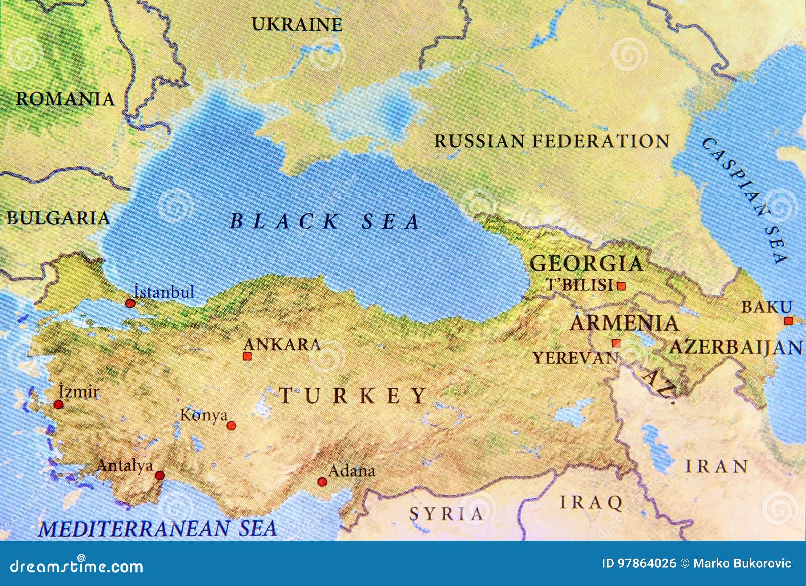 Turkey Map Black Sea