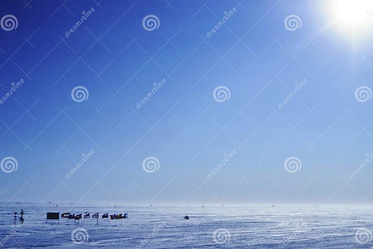 The Geographic South Pole stock image. Image of pole 10527303