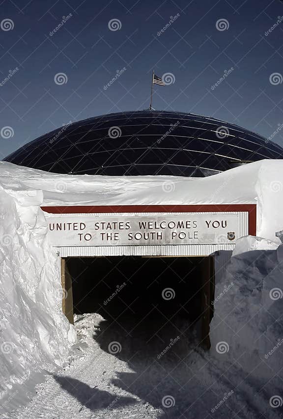 Geographic South Pole stock image. Image of station, pole 17957853