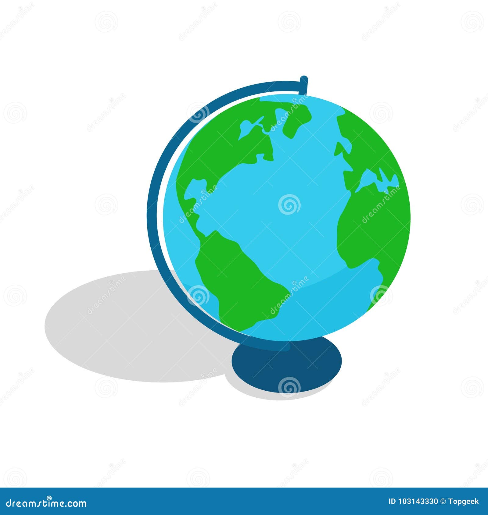 Geographical Globe Spherical or Rounded Object Stock Vector - Illustration  of globalization, geography: 103143330