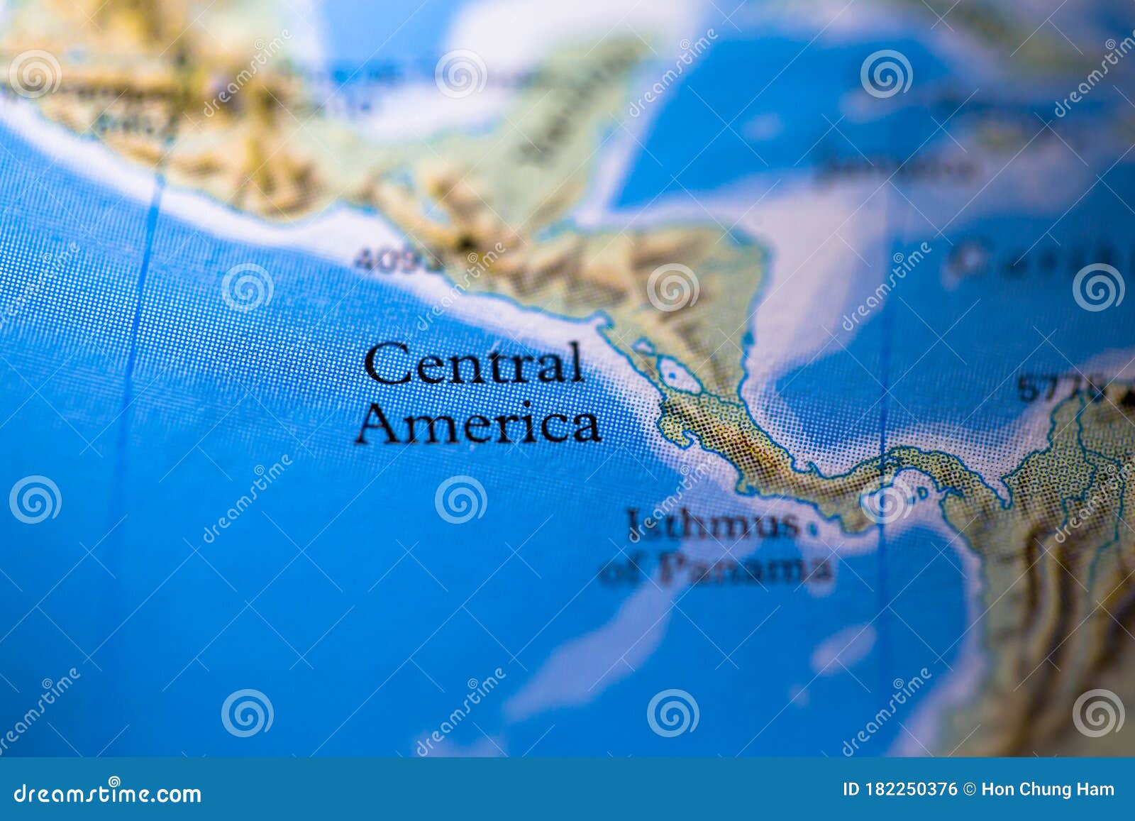 geographical map location of central america region in america continent on atlas